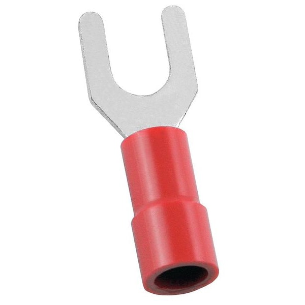 Terminal de horquilla de vinil calibre 22-16 AWG para perno #6, paquete de 100 - 5WHE4