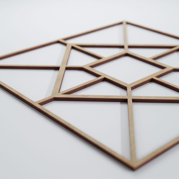 Ekena Millwork Large Jamestown Decorative Fretwork Wood Wall Panels, Hickory, 23 3/8"W x 23 3/8"H x 3/8"T - WALW24X24X0375JTNHI