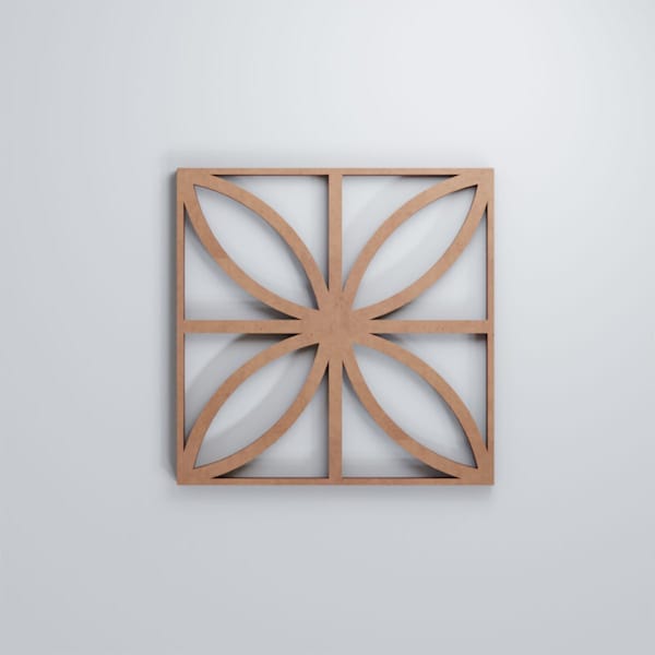 Ekena Millwork Extra Small Swansea Decorative Fretwork Wood Wall Panels, Wood, 7 3/8"W x 7 3/8"H x 3/8"T - WALW08X08X0375SWNMF