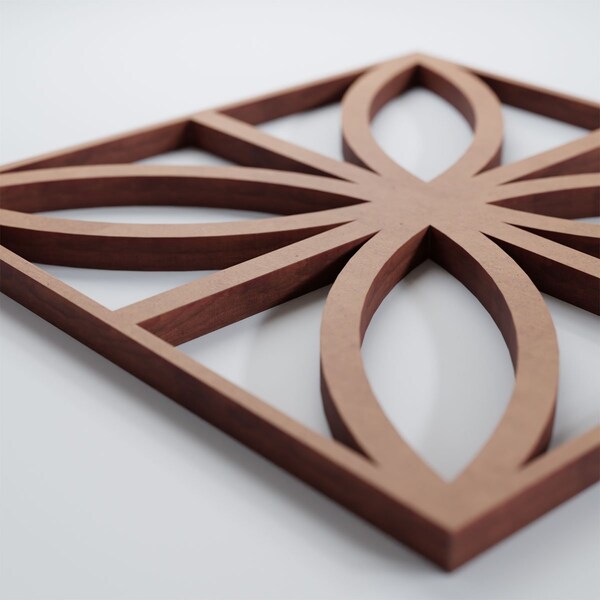 Ekena Millwork Extra Small Swansea Decorative Fretwork Wood Wall Panels, Wood, 7 3/8"W x 7 3/8"H x 3/8"T - WALW08X08X0375SWNMF