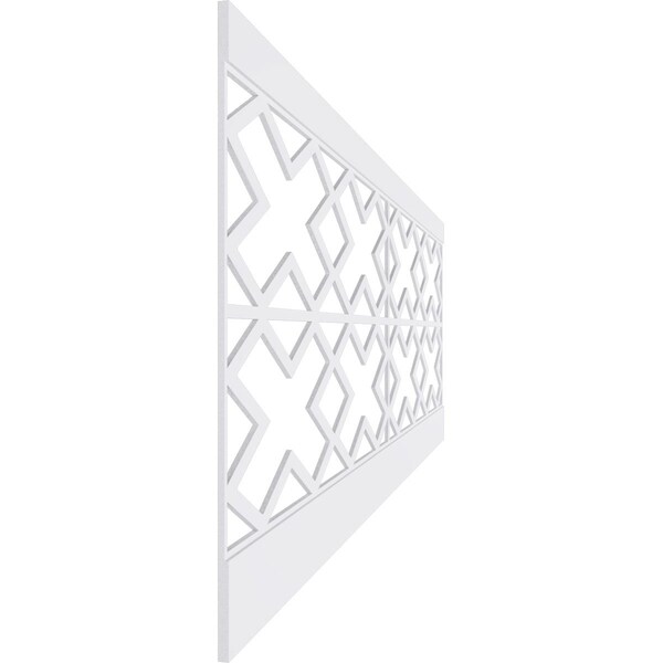 Ekena Millwork 36"H x 94 1/2"W Fowler PVC Wainscot Paneling Kit - WPK36X94FLR