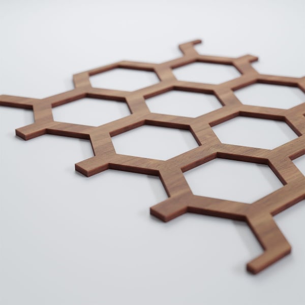 Ekena Millwork Large Westmore Decorative Fretwork Wood Wall Panels, Walnut, 15 1/2"W x 23 3/8"H x 3/8"T - WALW24X24X0375WSTWA