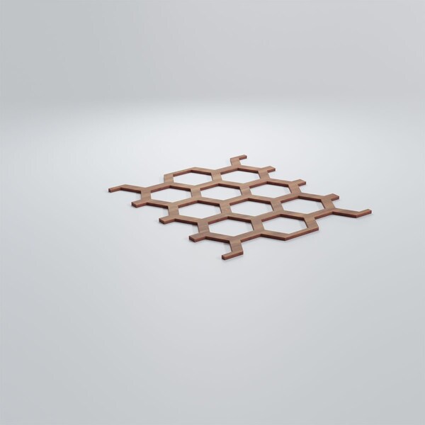 Ekena Millwork Large Westmore Decorative Fretwork Wood Wall Panels, Walnut, 15 1/2"W x 23 3/8"H x 3/8"T - WALW24X24X0375WSTWA