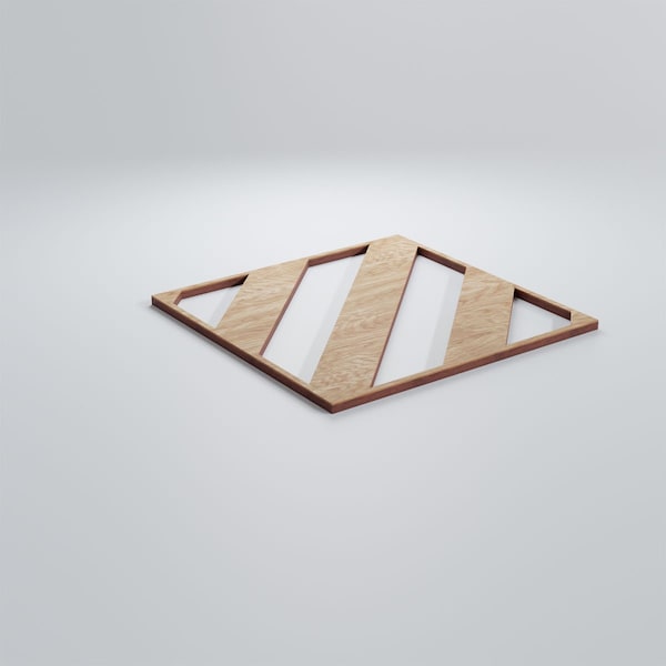 Ekena Millwork Small Strymon Decorative Fretwork Wood Wall Panels, Red Oak, 11 3/8"W x 11 3/8"H x 3/8"T - WALW12X12X0375STRRO