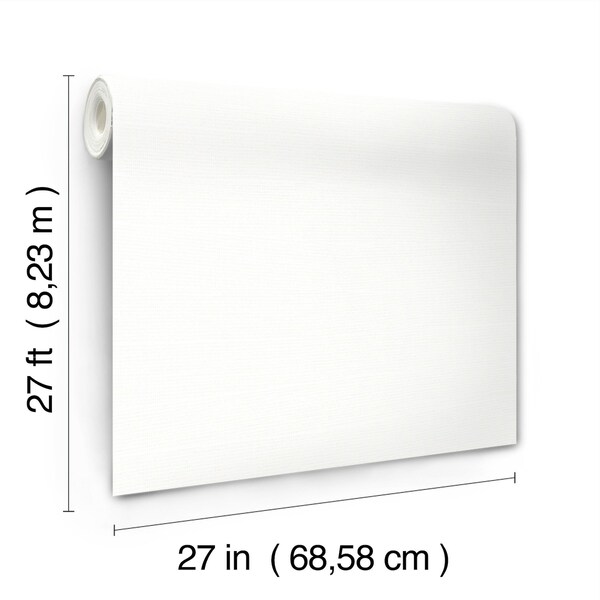 York Wallcoverings Natural Grid White Pearl Wallpaper - OI0697
