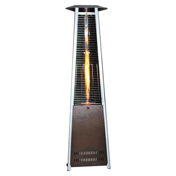 Sunheat PHTRGH Portable Triangle Variable Flame Patio Heater With Golden Hammered Finish - 99455