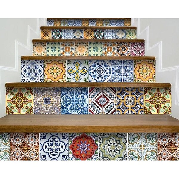 Homeroots 5 x 5 in. Josephina Multi Yellow Mosaic Peel & Stick Tiles - 400366