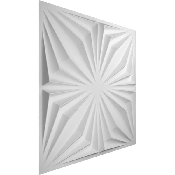 Ekena Millwork 19 5/8in. W x 19 5/8in. H Asher EnduraWall Decorative 3D Wall Panel, White, 10PK - WP20X20AHWH-CASE-10