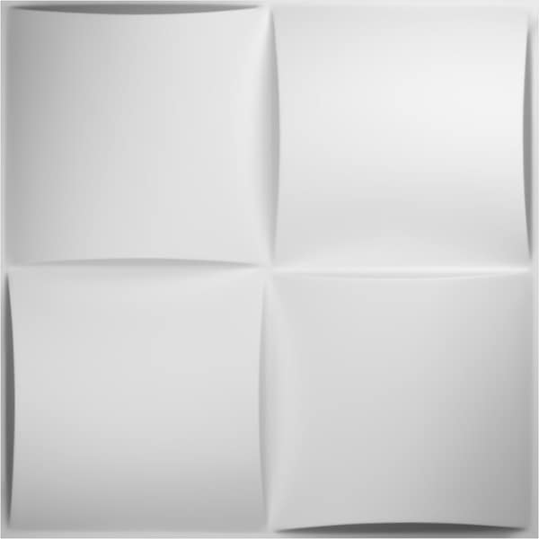 Ekena Millwork 19 5/8in. W x 19 5/8in. H Smith EnduraWall Decor 3D Wall Panel Covers, Total 26.75 Sq. Ft., 10PK - WP20X20SMWH-CASE-10