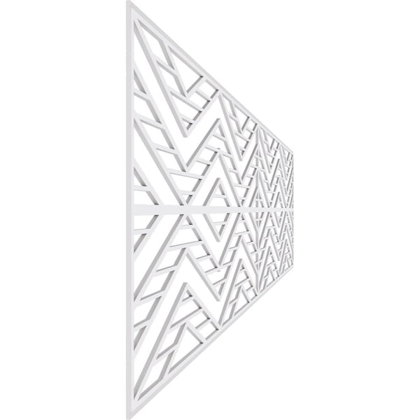Ekena Millwork Set of Four Panels for 94 1/2"W x 28 1/4"H Gilcrest Fretwork Wainscot Wall Paneling - WPKP14X01X47GCT