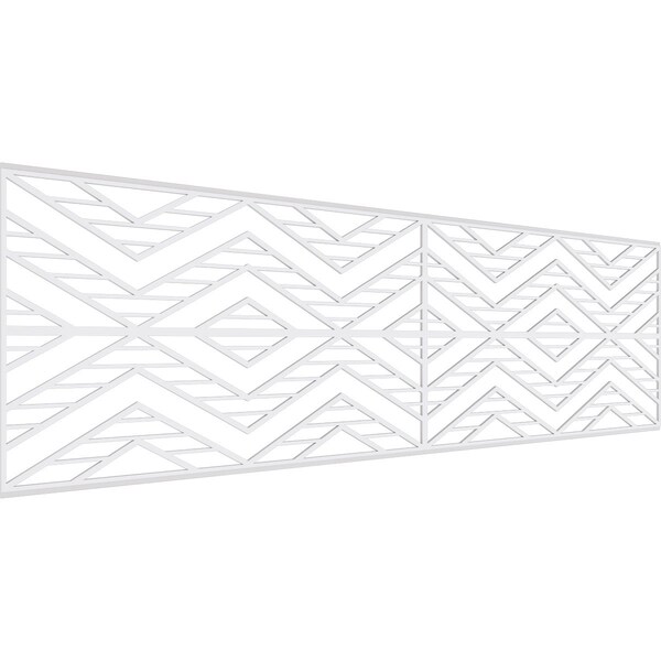 Ekena Millwork Set of Four Panels for 94 1/2"W x 28 1/4"H Gilcrest Fretwork Wainscot Wall Paneling - WPKP14X01X47GCT