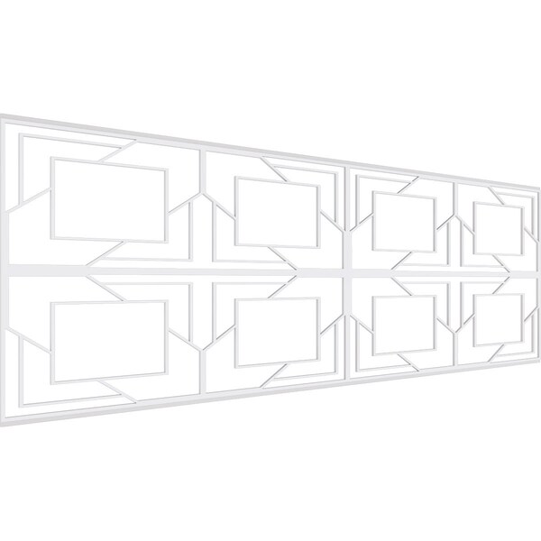 Ekena Millwork Set of Four Panels for 94 1/2"W x 32 1/4"H Monument Fretwork Wainscot Wall Paneling - WPKP16X01X47MMT