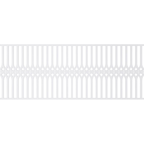 Ekena Millwork Set of Four Panels for 94 1/2"W x 36 1/4"H Cedar Park Fretwork Wainscot Wall Paneling - WPKP18X01X47CRP