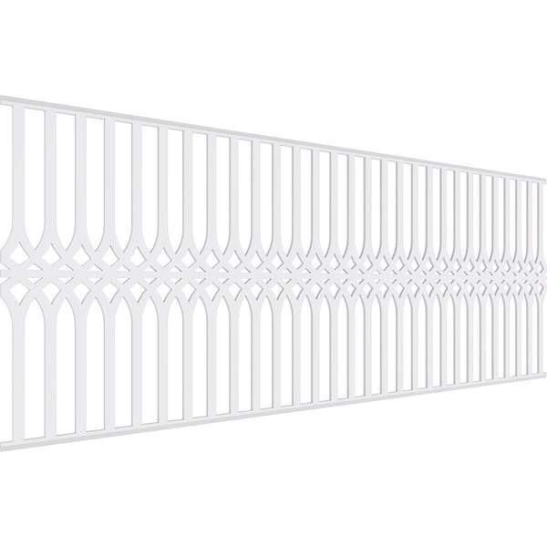 Ekena Millwork Set of Four Panels for 94 1/2"W x 36 1/4"H Cedar Park Fretwork Wainscot Wall Paneling - WPKP18X01X47CRP