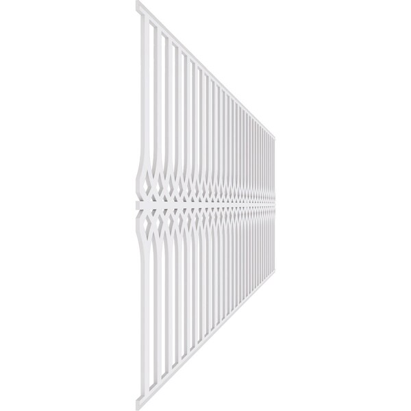 Ekena Millwork Set of Four Panels for 94 1/2"W x 36 1/4"H Cedar Park Fretwork Wainscot Wall Paneling - WPKP18X01X47CRP