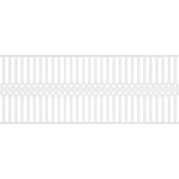 Ekena Millwork Set of Four Panels for 94 1/2"W x 36 1/4"H Cedar Park Fretwork Wainscot Wall Paneling - WPKP18X01X47CRP