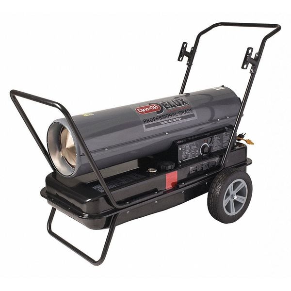 Dyna-Glo Portable Oil and Kerosene Torpedo Heater, 222000 BtuH, #1 Diesel, #1 Fuel Oil, K-1 Kerosene, 13 gal - KFA220DGD