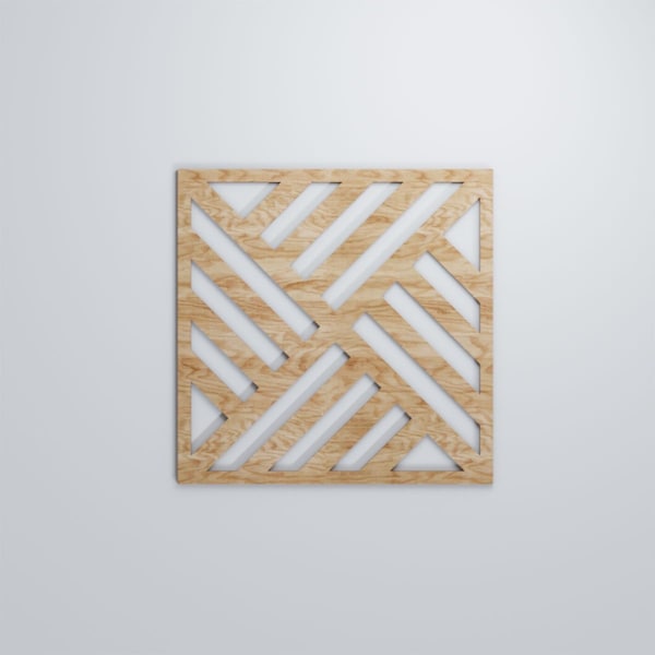 Ekena Millwork Large Allen Decorative Fretwork Wood Wall Panels, Red Oak, 23 3/8"W x 23 3/8"H x 3/8"T - WALW24X24X0375ALLRO