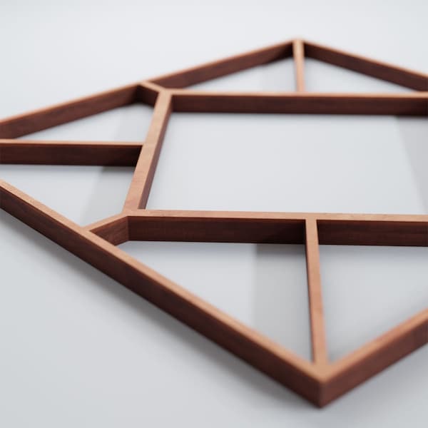 Ekena Millwork Extra Small Hudson Decorative Fretwork Wood Wall Panels, Cherry, 7 3/8"W x 7 3/8"H x 3/8"T - WALW08X08X0375HSNCH