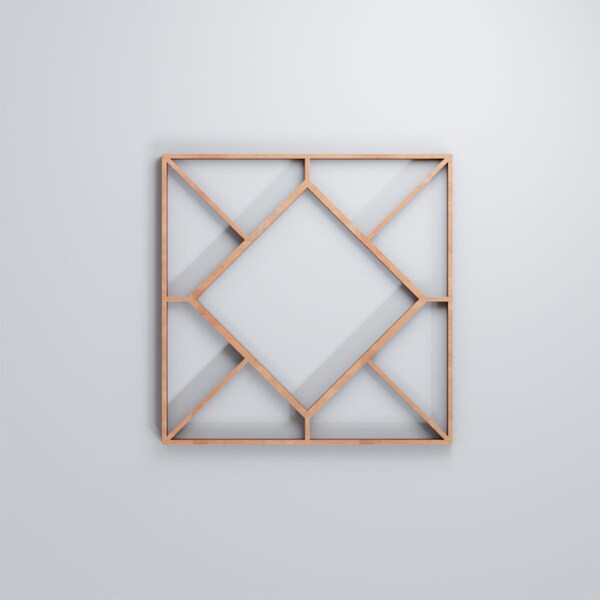 Ekena Millwork Extra Small Hudson Decorative Fretwork Wood Wall Panels, Cherry, 7 3/8"W x 7 3/8"H x 3/8"T - WALW08X08X0375HSNCH