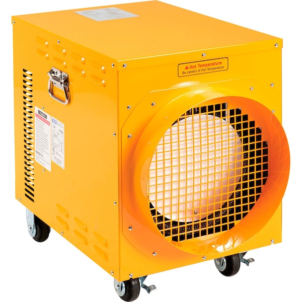 Global Industrial Portable Electric Heater, Adjustable Thermostat, 208V, 3 Phase, 15000W - 246552