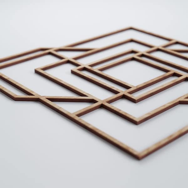 Ekena Millwork Large Norwood Decorative Fretwork Wood Wall Panels, Red Oak, 23 3/8"W x 23 3/8"H x 3/8"T - WALW24X24X0375NWDRO