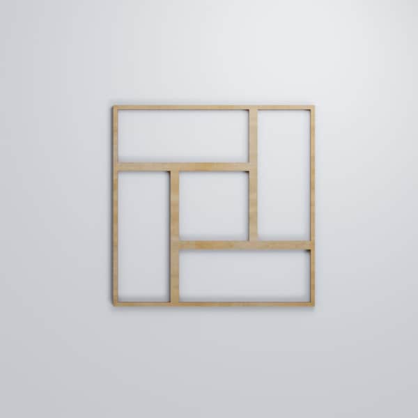 Ekena Millwork Medium Sheffield Decorative Fretwork Wood Wall Panels, Hickory, 15 3/8"W x 15 3/8"H x 3/8"T - WALW16X16X0375SHFHI