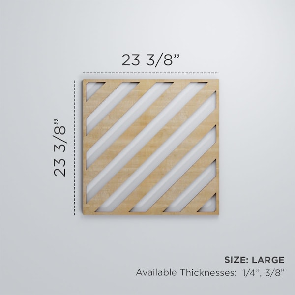 Ekena Millwork Large Rothwell Decorative Fretwork Wood Wall Panels, Wood (Paint Grade), 23 3/8"W x 23 3/8"H x 3/8"T - WALW24X24X0375RTWMF