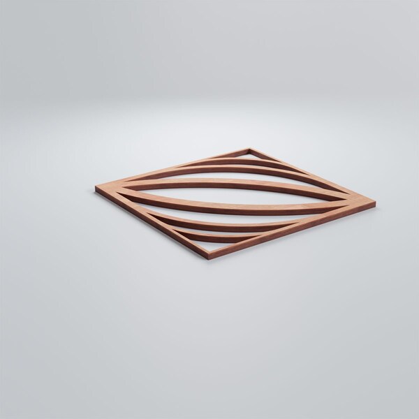 Ekena Millwork Small Otis Decorative Fretwork Wood Wall Panels, Cherry, 11 3/8"W x 11 3/8"H x 3/8"T - WALW12X12X0375OTSCH