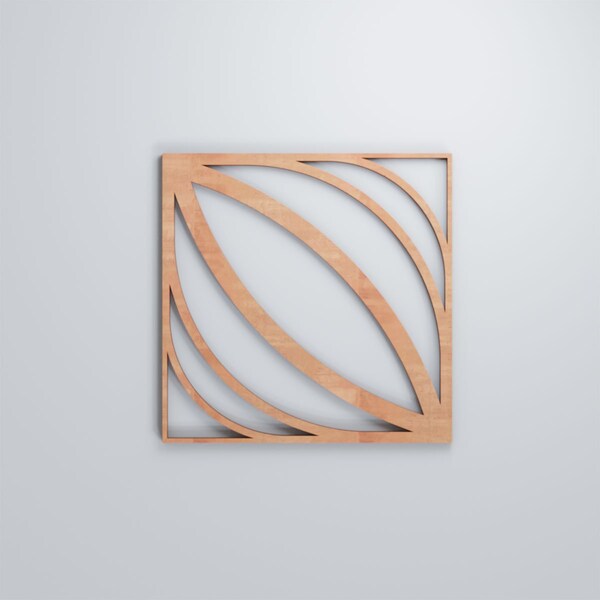 Ekena Millwork Small Otis Decorative Fretwork Wood Wall Panels, Cherry, 11 3/8"W x 11 3/8"H x 3/8"T - WALW12X12X0375OTSCH