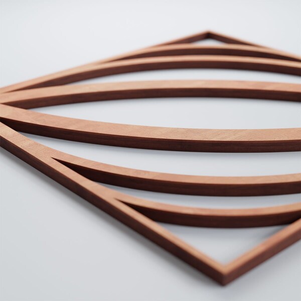 Ekena Millwork Small Otis Decorative Fretwork Wood Wall Panels, Cherry, 11 3/8"W x 11 3/8"H x 3/8"T - WALW12X12X0375OTSCH