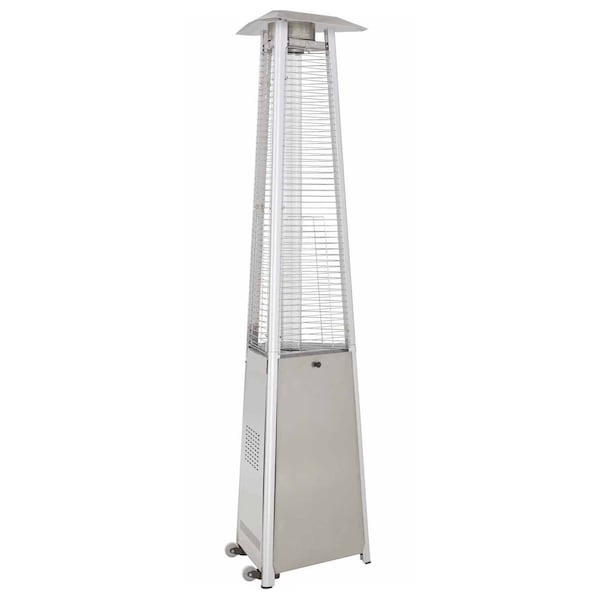 Hiland Commercial Glass Tube Patio Heater in Stainless Steel - HLDS01-CGTSS