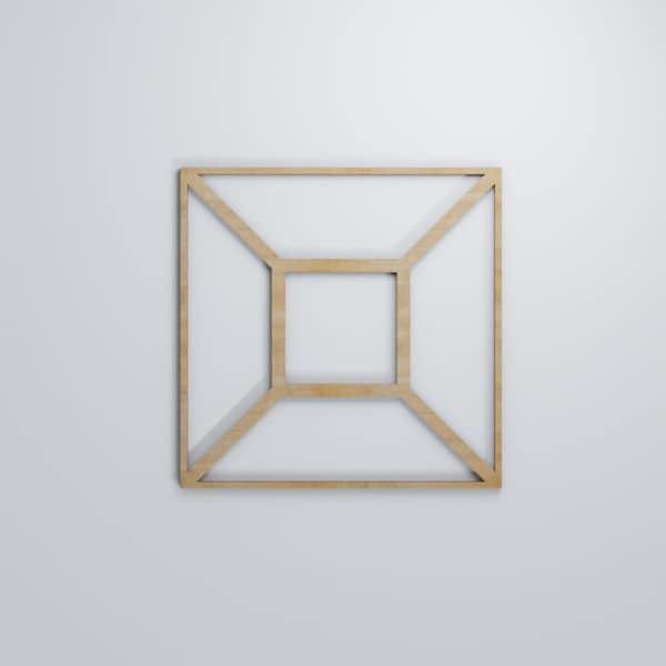 Ekena Millwork Medium Marion Decorative Fretwork Wood Wall Panels, Hickory, 15 3/8"W x 15 3/8"H x 3/8"T - WALW16X16X0375MARHI