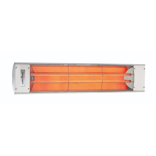 Eurofase SS 39in Dual Element 5000W 277V Heater, Stainless Steel, Standard Decor Plate - EF50277S