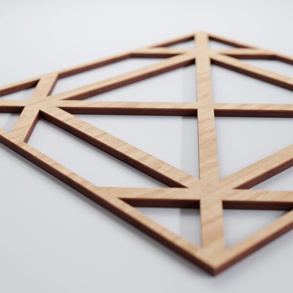 Ekena Millwork Medium Buxton Decorative Fretwork Wood Wall Panels, Alder, 15 3/8"W x 15 3/8"H x 3/8"T - WALW16X16X0375BUXAL