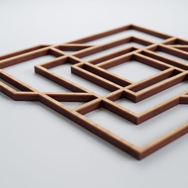 Ekena Millwork Small Norwood Decorative Fretwork Wood Wall Panels, Alder, 11 3/8"W x 11 3/8"H x 3/8"T - WALW12X12X0375NWDAL