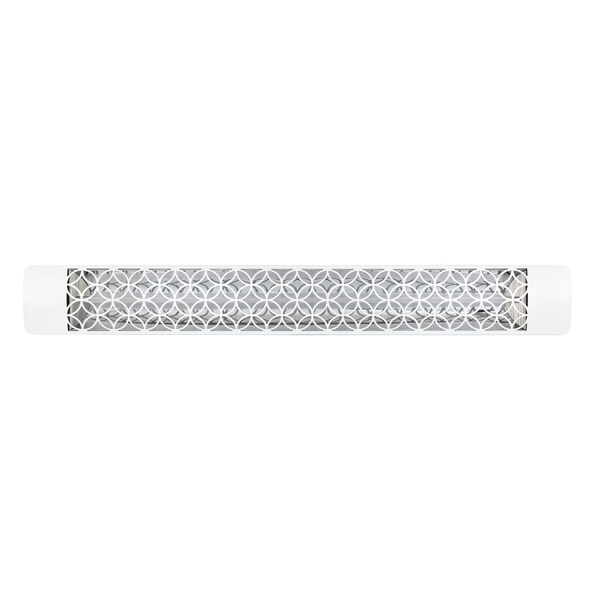 Eurofase 304 SS 61in Single Element 3000W 208V Heater, White, Clover Decor Plate - EF30208W2
