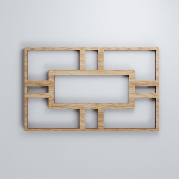 Ekena Millwork Extra Small Hastings Decorative Fretwork Wood Wall Panels, Red Oak, 4 7/8"W x 7 3/8"H x 3/8"T - WALW08X08X0375HASRO