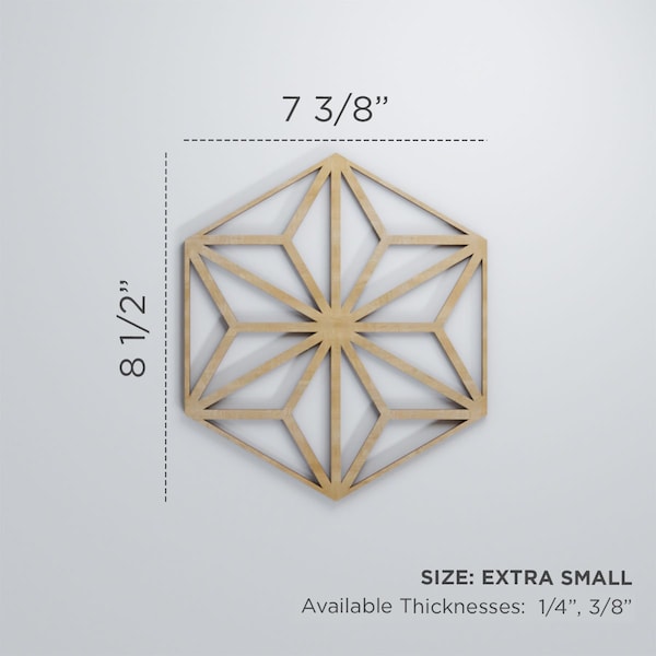 Ekena Millwork Extra Small Hampton Decorative Fretwork Wood Wall Panels, Hickory, 7 3/8"W x 8 1/2"H x 3/8"T - WALW08X08X0375HMPHI