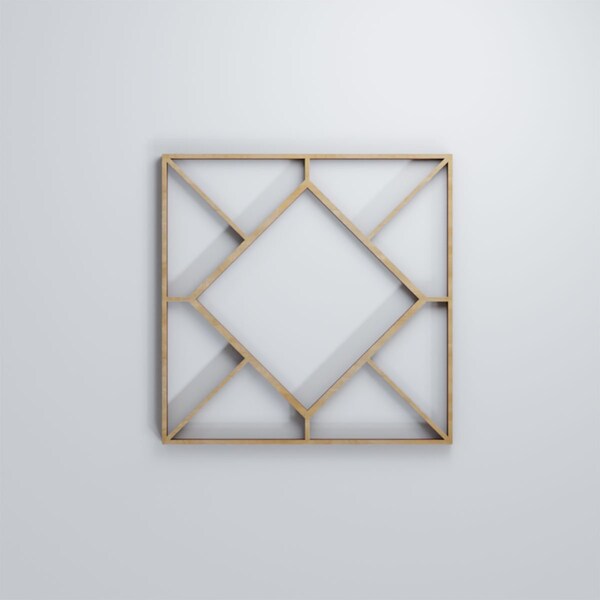 Ekena Millwork Extra Small Hudson Decorative Fretwork Wood Wall Panels, Hickory, 7 3/8"W x 7 3/8"H x 3/8"T - WALW08X08X0375HSNHI