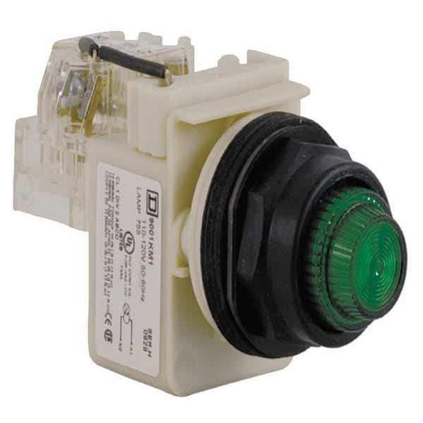 Schneider Electric Luz piloto de prueba Push to Test, Verde, Incand - 9001SKT1G31