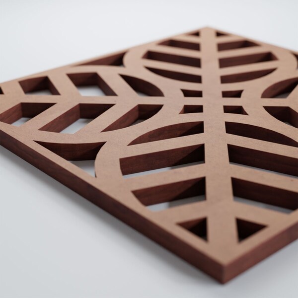 Ekena Millwork Extra Small Garland Decorative Fretwork Wood Wall Panels, Wood, 7 3/8"W x 7 3/8"H x 3/8"T - WALW08X08X0375GRDMF