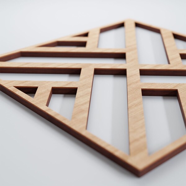 Ekena Millwork Small Killeen Decorative Fretwork Wood Wall Panels, Alder, 11 3/8"W x 11 3/8"H x 3/8"T - WALW12X12X0375KLNAL