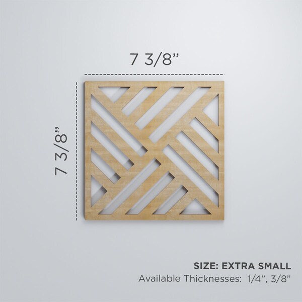 Ekena Millwork Extra Small Allen Decorative Fretwork Wood Wall Panels, Wood (Paint Grde), 7 3/8"W x 7 3/8"H x 3/8"T - WALW08X08X0375ALLMF