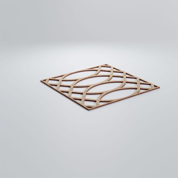 Ekena Millwork Large Montrose Decorative Fretwork Wood Wall Panels, Red Oak, 23 3/8"W x 23 3/8"H x 3/8"T - WALW24X24X0375MNTRO