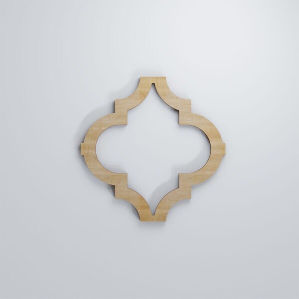 Ekena Millwork Extra Small Marrakesh Decorative Fretwork Wood Wall Panels, Hickory, 7 3/8"W x 7 3/8"H x 3/8"T - WALW08X08X0375MRKHI