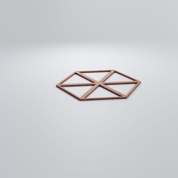 Ekena Millwork Medium Pendleton Decorative Fretwork Wood Wall Panels, Wood, 15 3/8"W x 17 3/4"H x 3/8"T - WALW16X16X0375PENMF