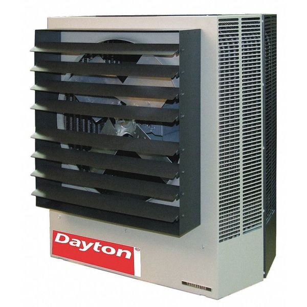 Dayton Fan Forced Electric Unit Heater, Wall & Ceiling, 3 Phase, 480VAC, 60kW, 35-1/2 in H, 30 1/2 in W - 4TDH7