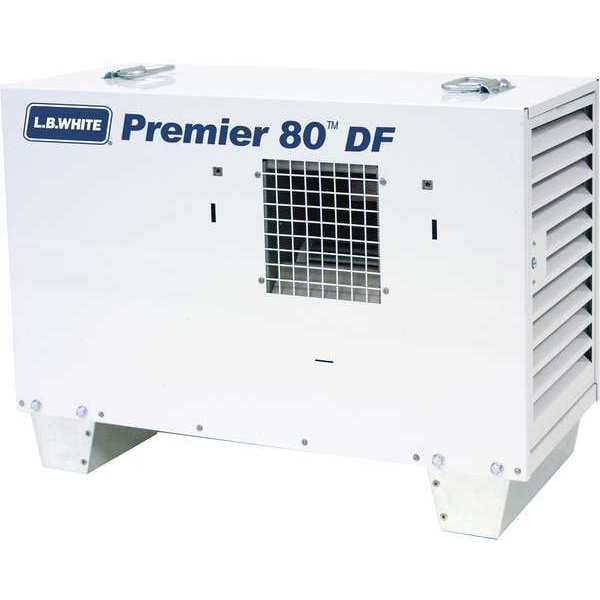 L.B. White Portable Gas Ducted Tent and Remediation Heater, Natural Gas, Liquid Propane, Direct Spark - CS080BSDN22168T