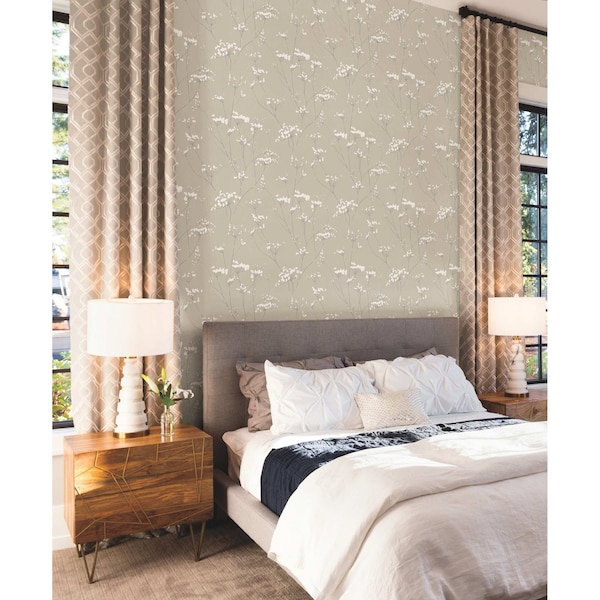 York Wallcoverings Enchanted Tan Wallpaper - NA0599